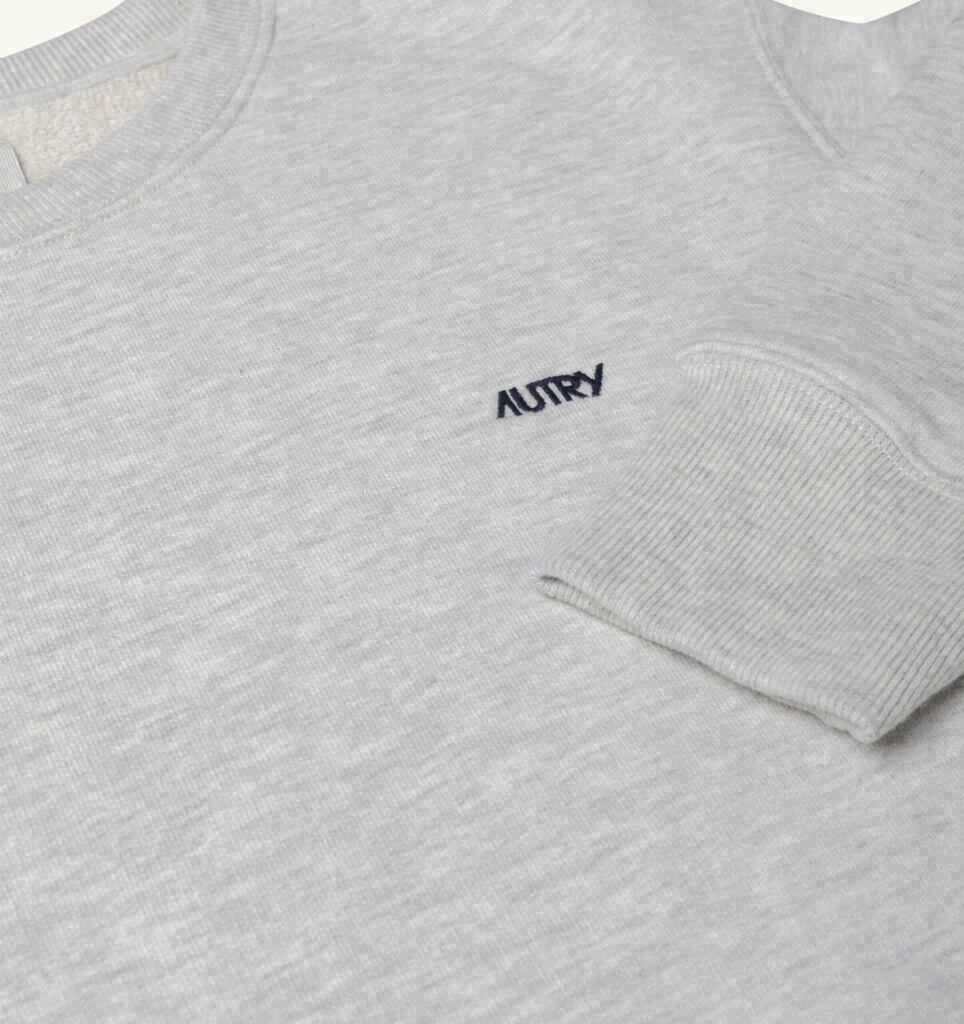 SWEAT À COL ROND EN COTON AVEC LOGO BRODÉ POUR FEMME