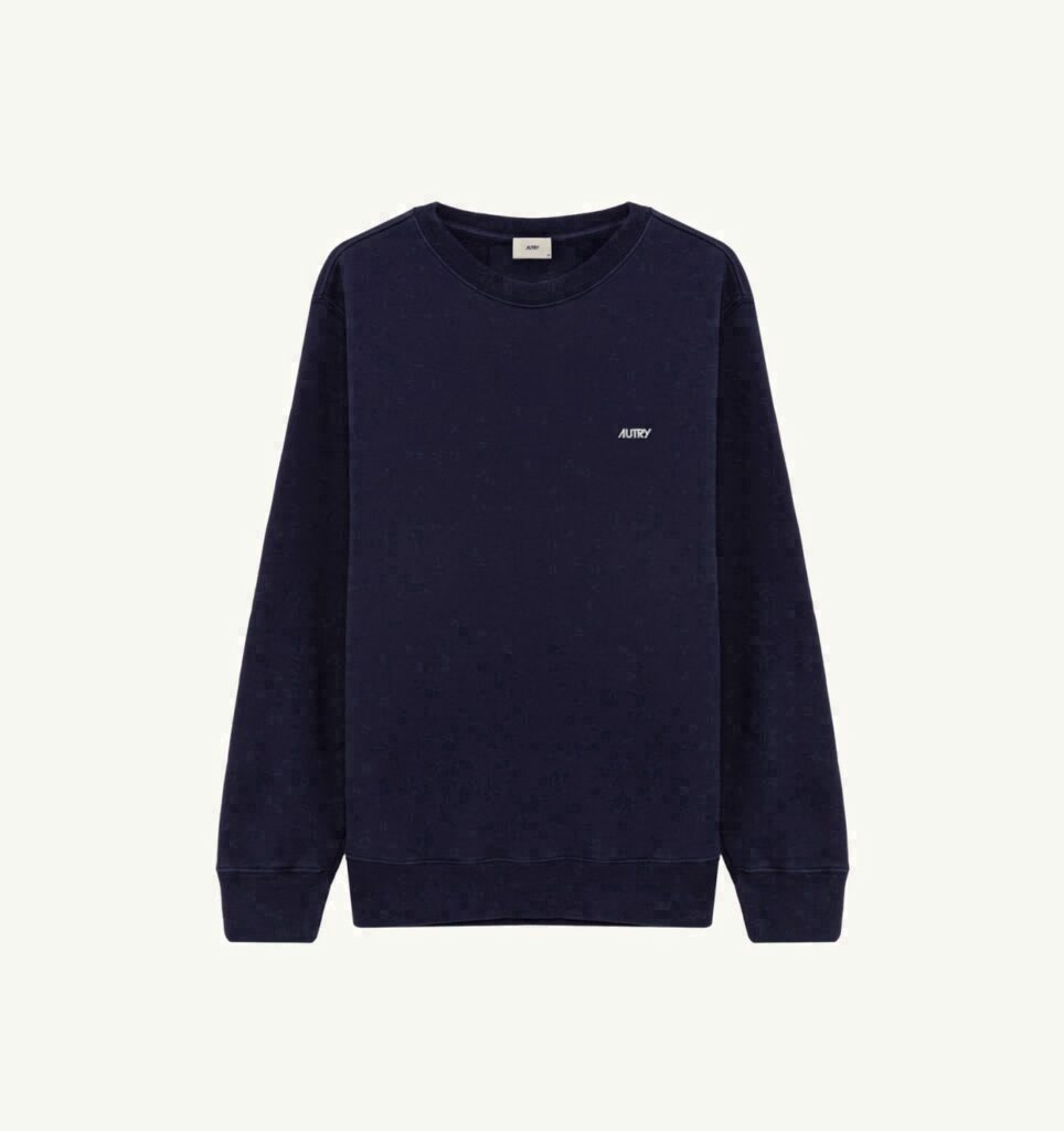 SWEAT À COL ROND EN COTON AVEC LOGO BRODÉ POUR FEMME