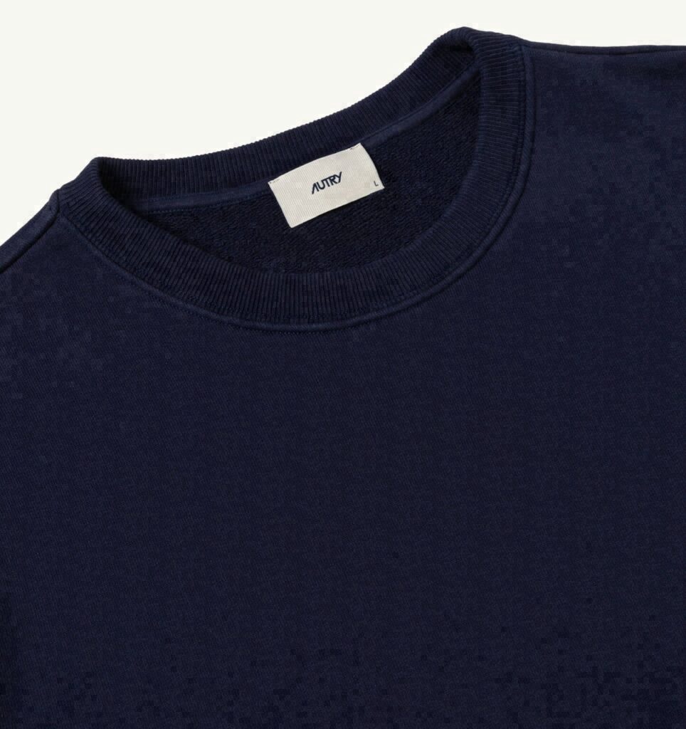 SWEAT À COL ROND EN COTON AVEC LOGO BRODÉ POUR HOMME