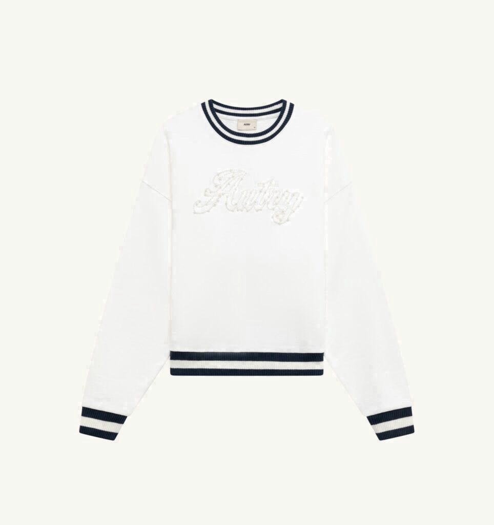 SWEAT EN COTON AVEC LOGO PERLE FEMME