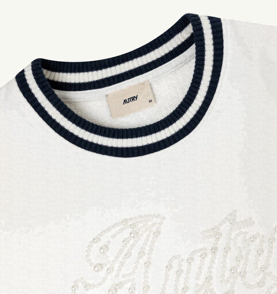 SWEAT EN COTON AVEC LOGO PERLE FEMME