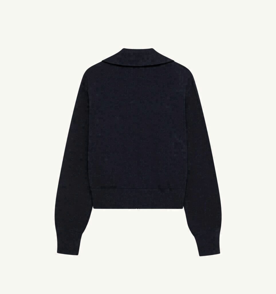VESTE À FERMETURE ÉCLAIR EN MAILLE DE VISCOSE FEMME