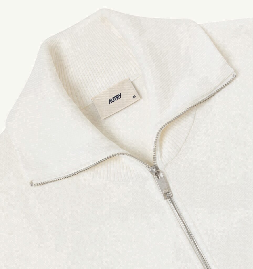 VESTE À FERMETURE ÉCLAIR EN MAILLE DE VISCOSE FEMME