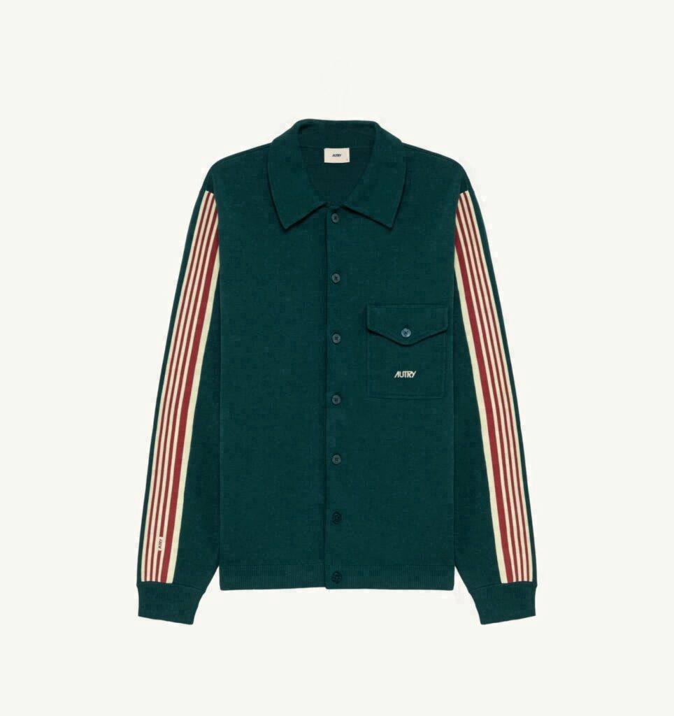 VESTE CHEMISE EN VISCOSE TRICOTÉE HOMME