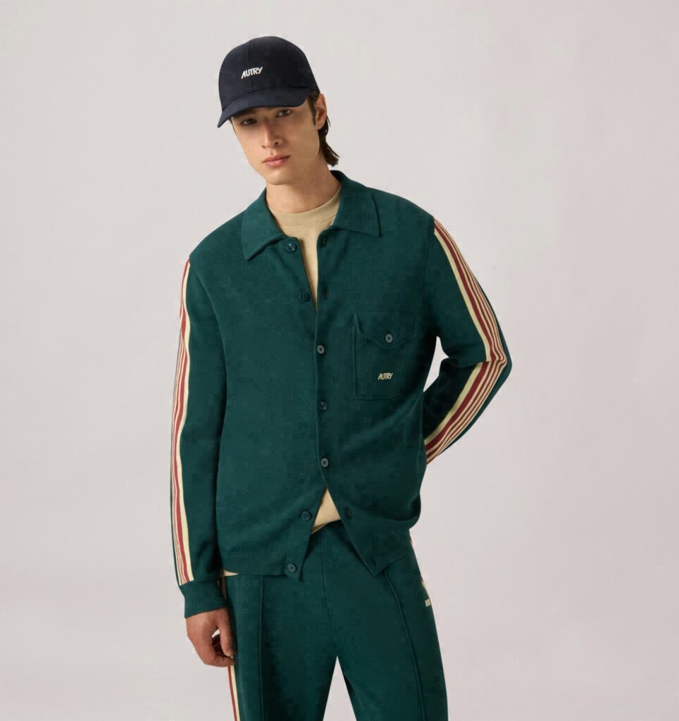 VESTE CHEMISE EN VISCOSE TRICOTÉE HOMME