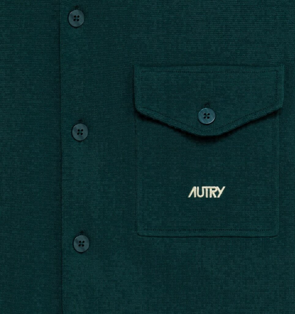 VESTE CHEMISE EN VISCOSE TRICOTÉE HOMME