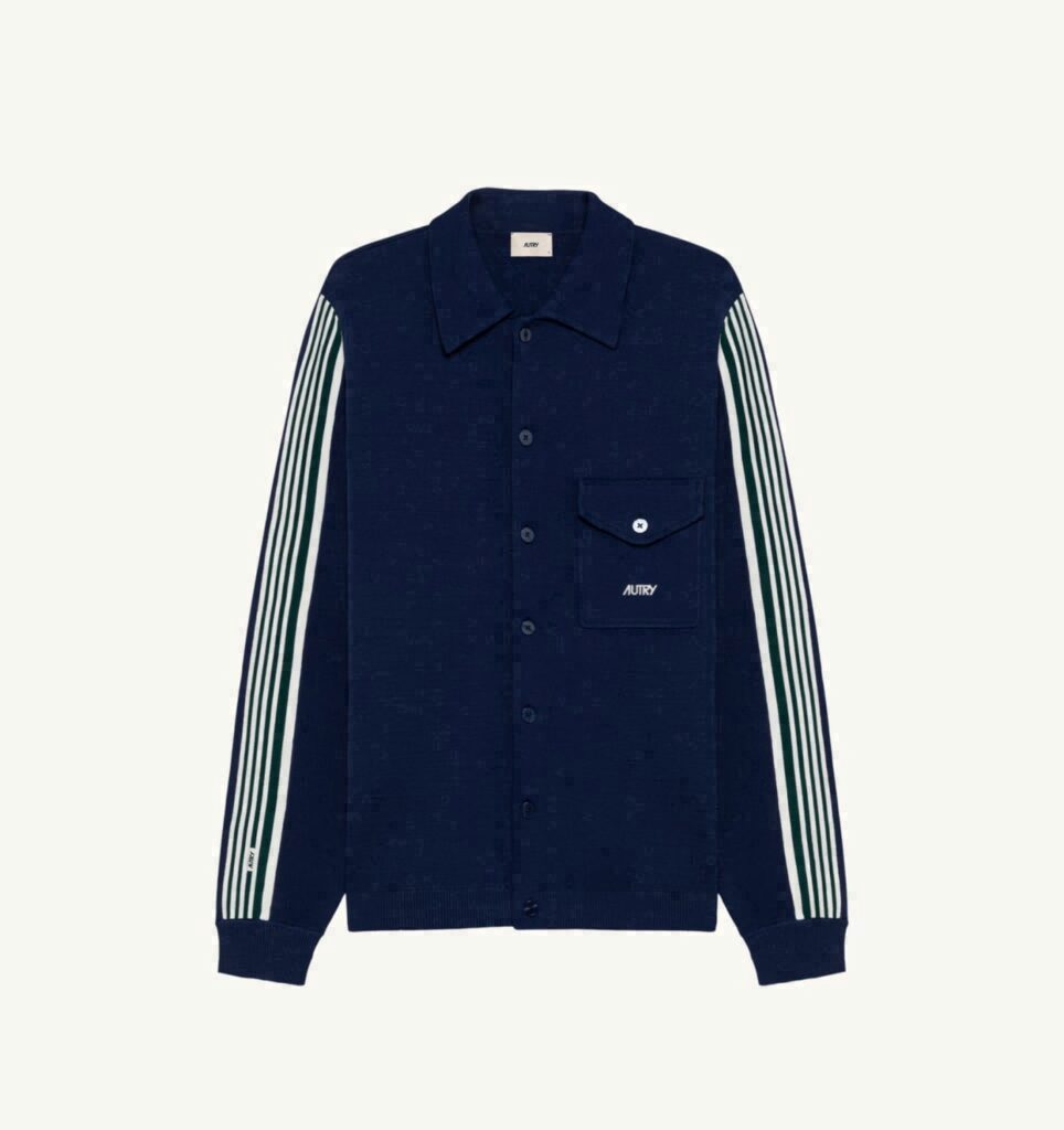 VESTE CHEMISE EN VISCOSE TRICOTÉE HOMME