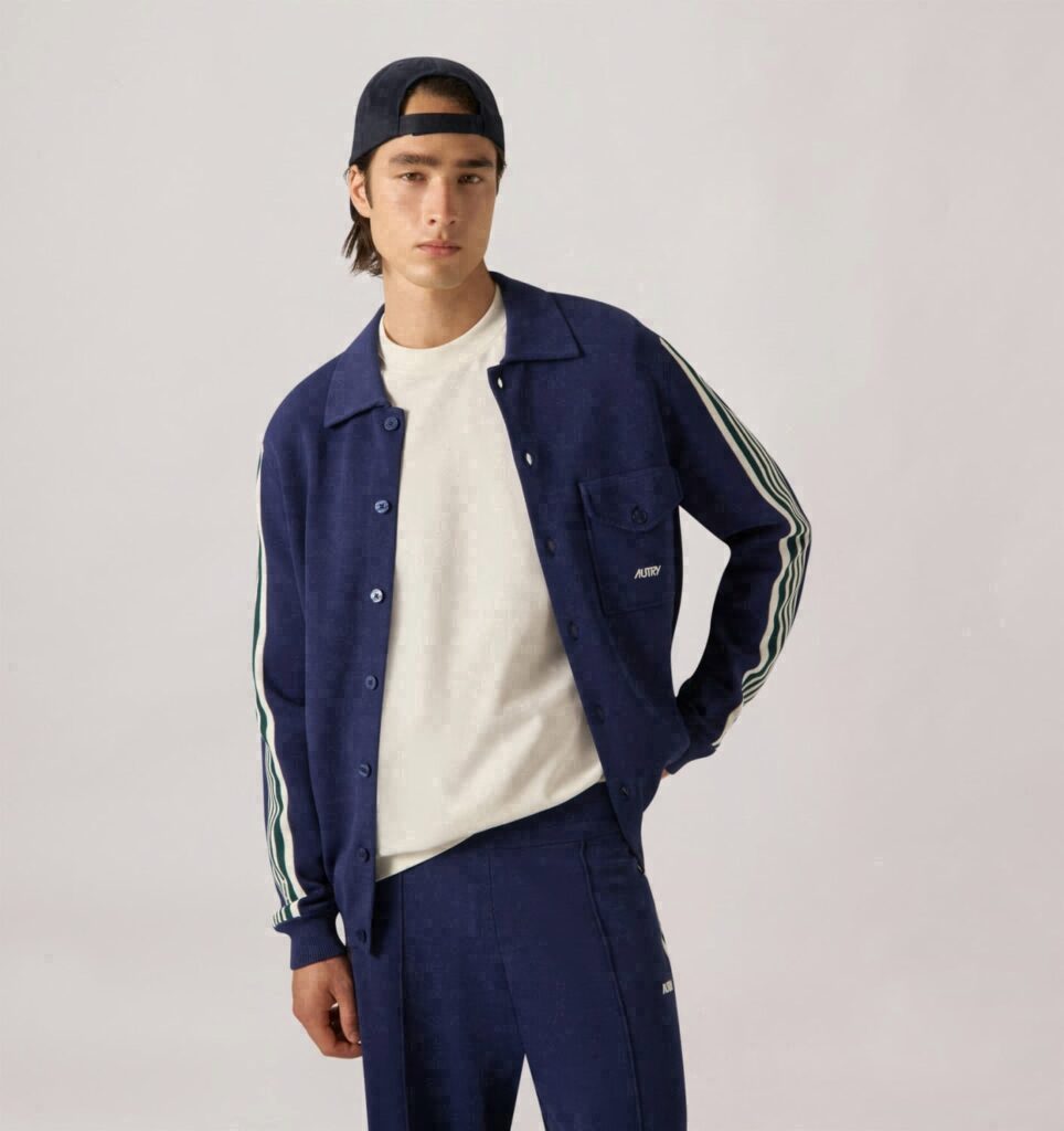 VESTE CHEMISE EN VISCOSE TRICOTÉE HOMME