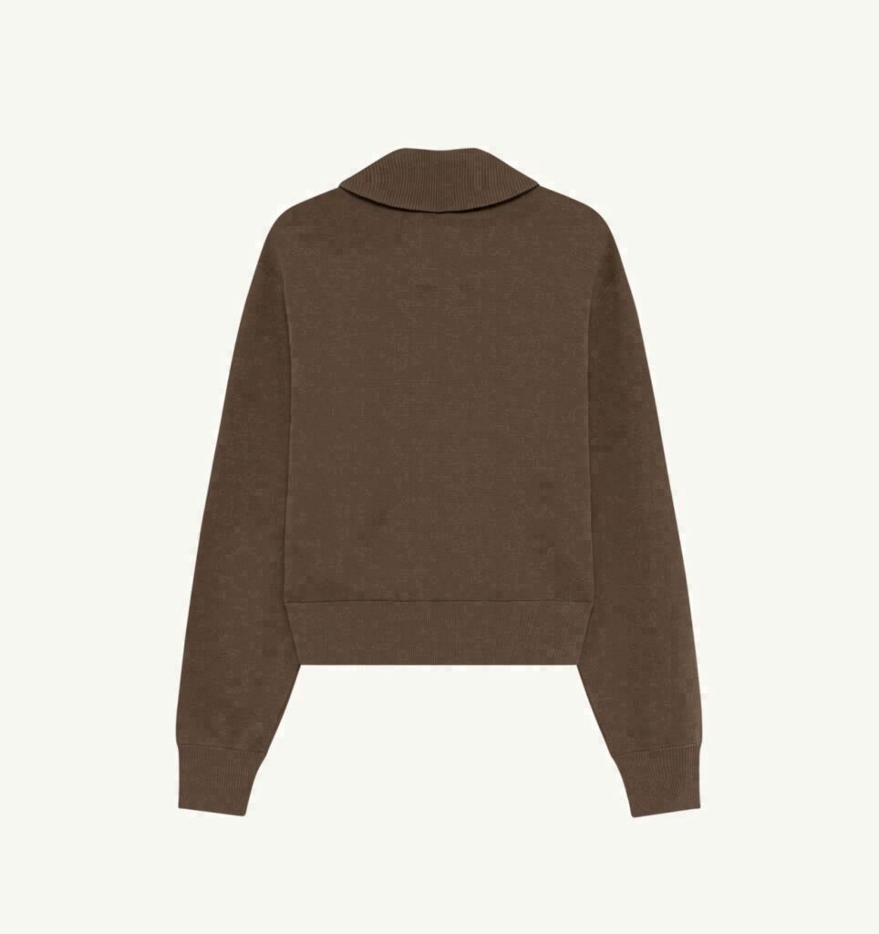 VESTE EN VISCOSE TRICOTÉE AVEC FERMETURE ÉCLAIR SUR TOUTE LA LONGUEUR FEMME
