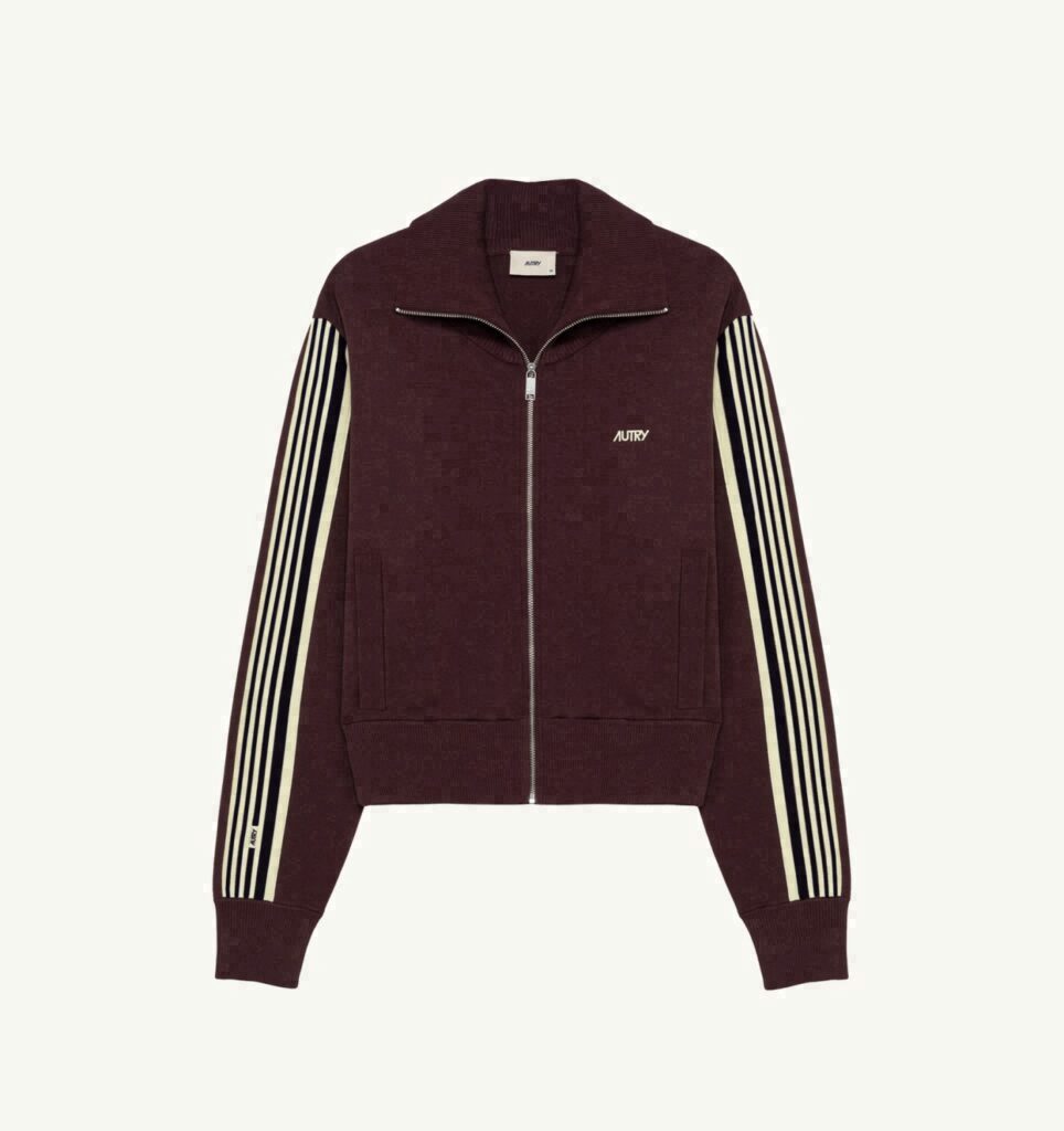 VESTE EN VISCOSE TRICOTÉE AVEC FERMETURE ÉCLAIR SUR TOUTE LA LONGUEUR FEMME