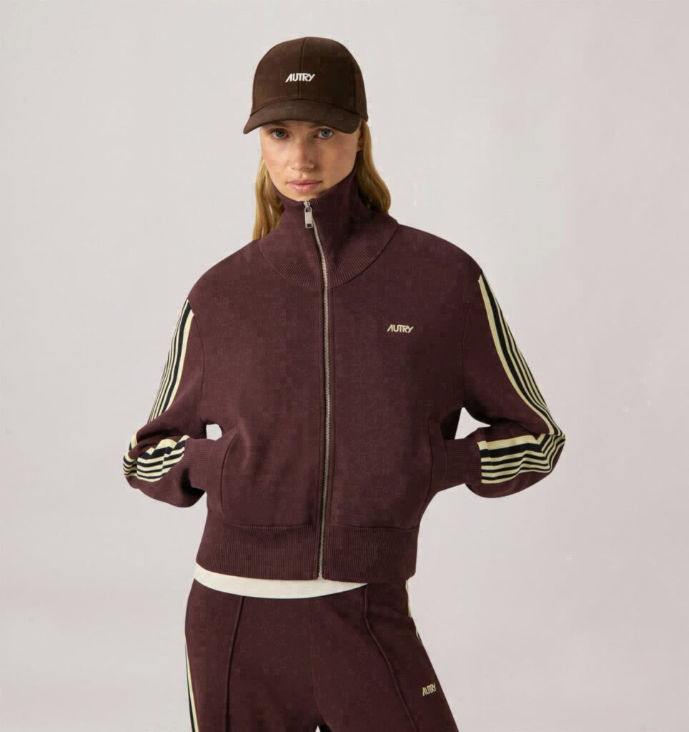 VESTE EN VISCOSE TRICOTÉE AVEC FERMETURE ÉCLAIR SUR TOUTE LA LONGUEUR FEMME