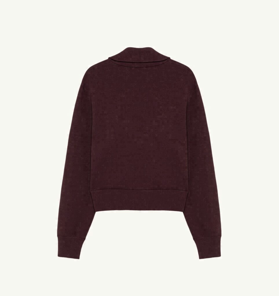 VESTE EN VISCOSE TRICOTÉE AVEC FERMETURE ÉCLAIR SUR TOUTE LA LONGUEUR FEMME