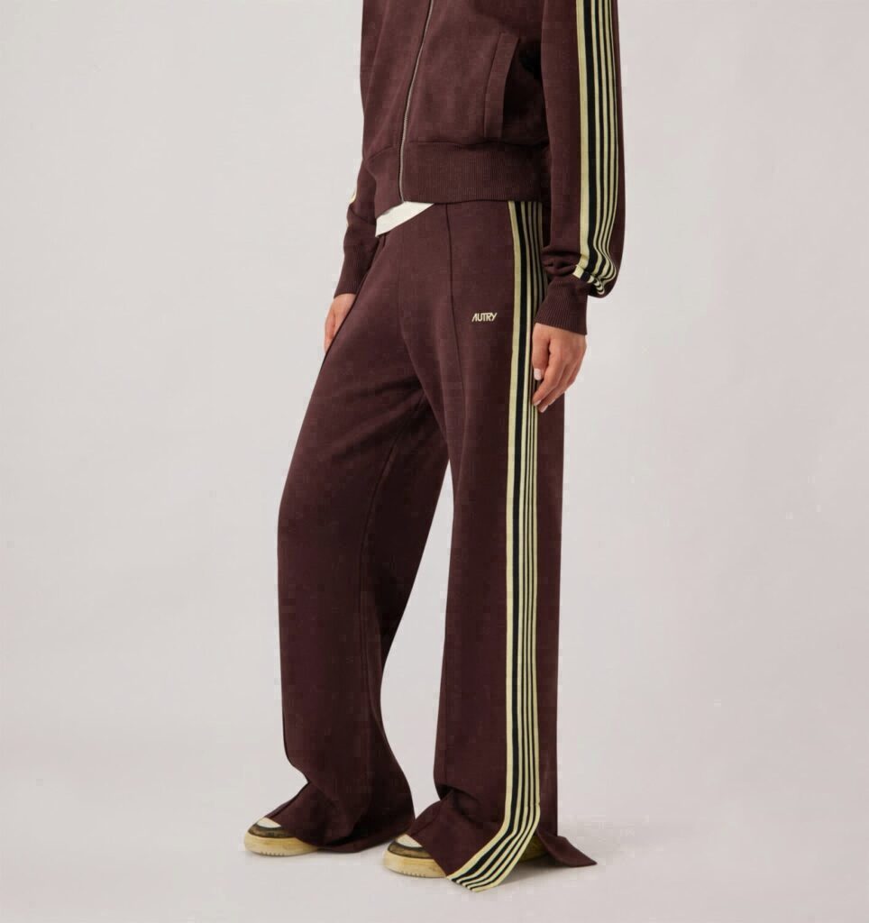 PANTALON DE JOGGING EN VISCOSE TRICOTÉE FEMME