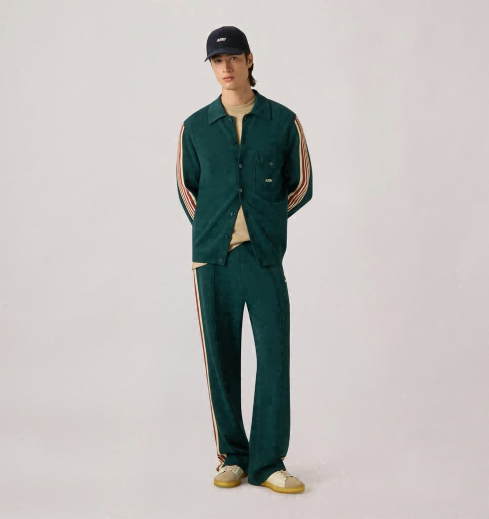 PANTALON DE JOGGING EN VISCOSE TRICOTÉE HOMME