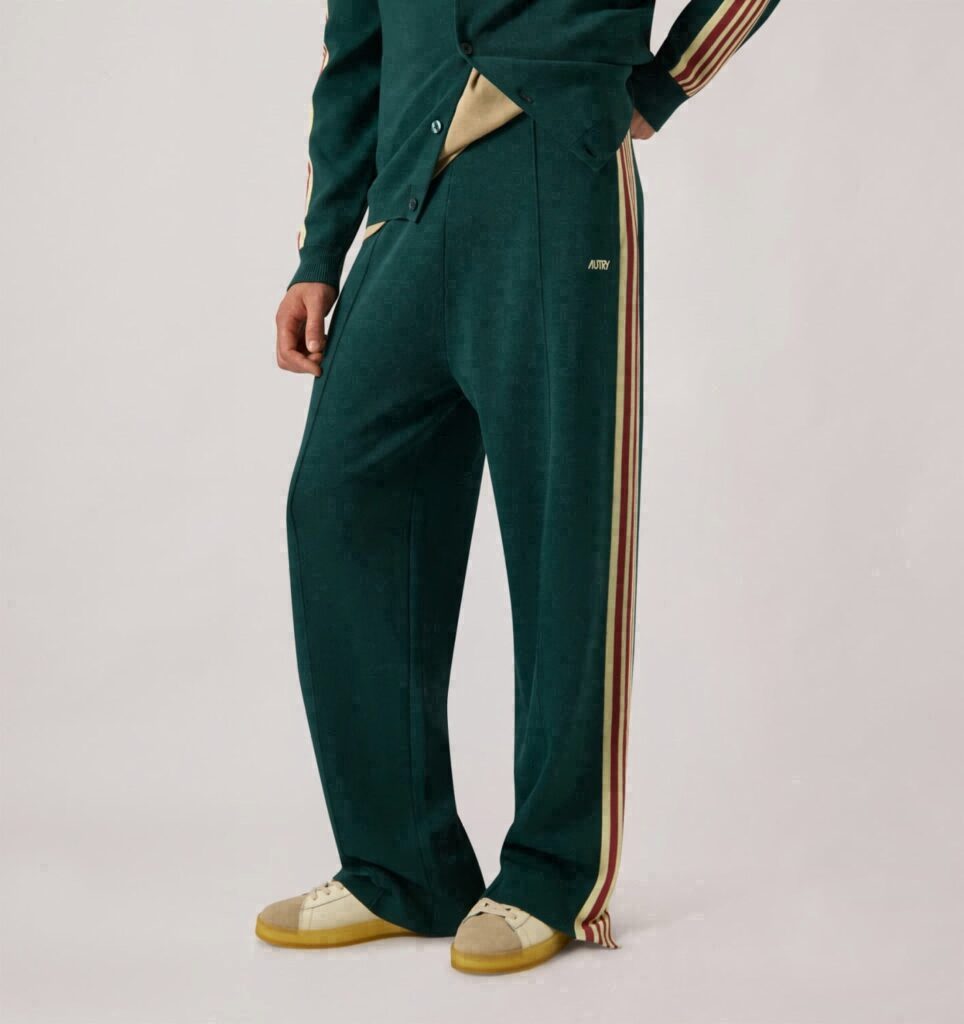 PANTALON DE JOGGING EN VISCOSE TRICOTÉE HOMME