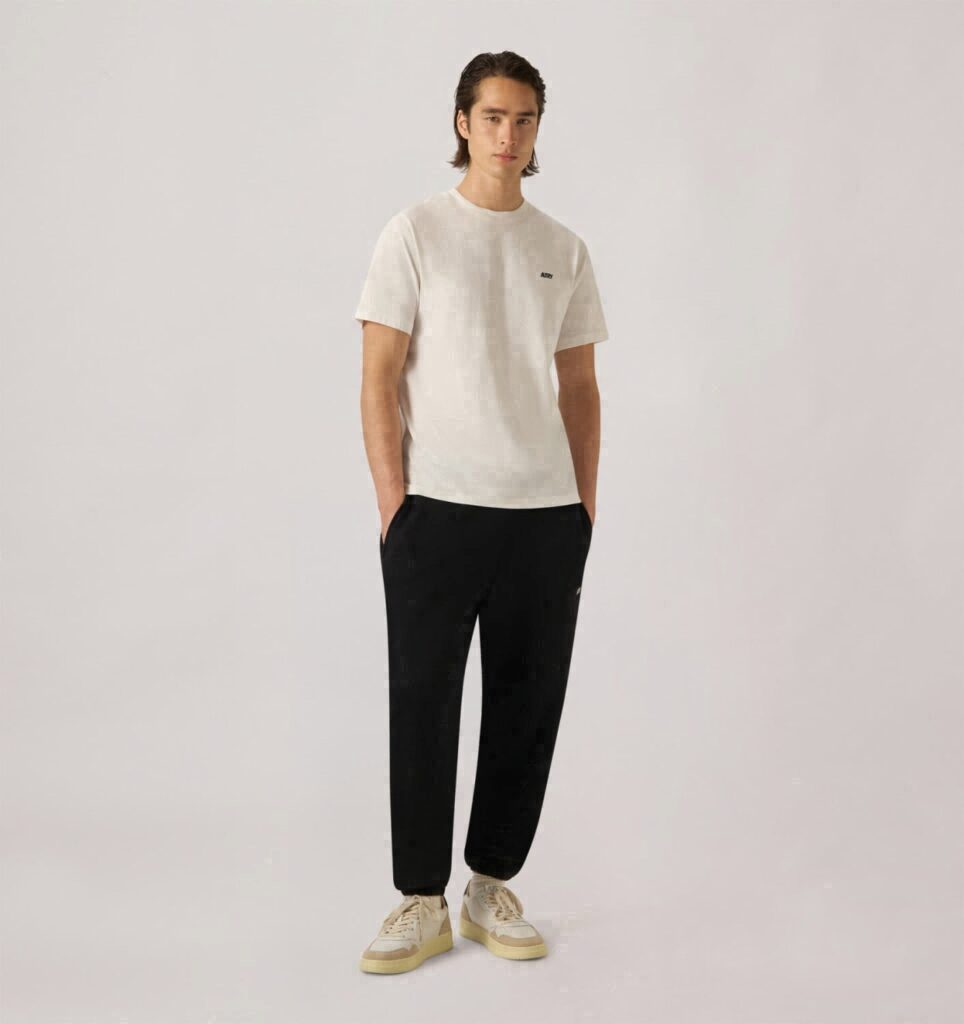 PANTALON EN MOLLETON LOGO BRODÉ HOMME