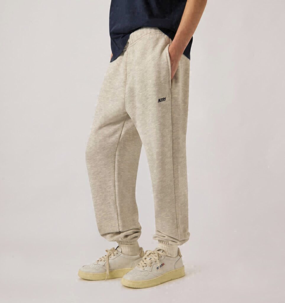 PANTALON EN COTON AVEC LOGO BRODÉ FEMME