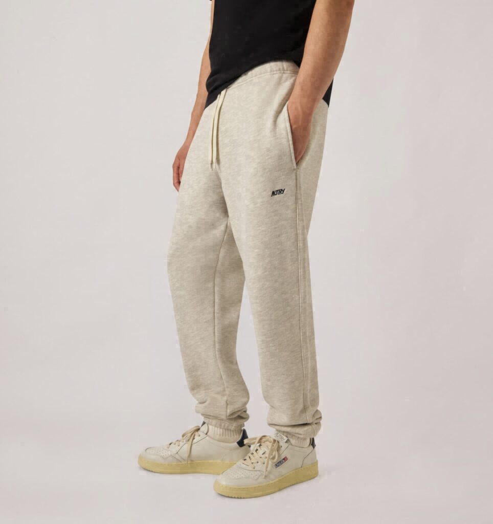 PANTALON EN COTON AVEC LOGO BRODÉ HOMME