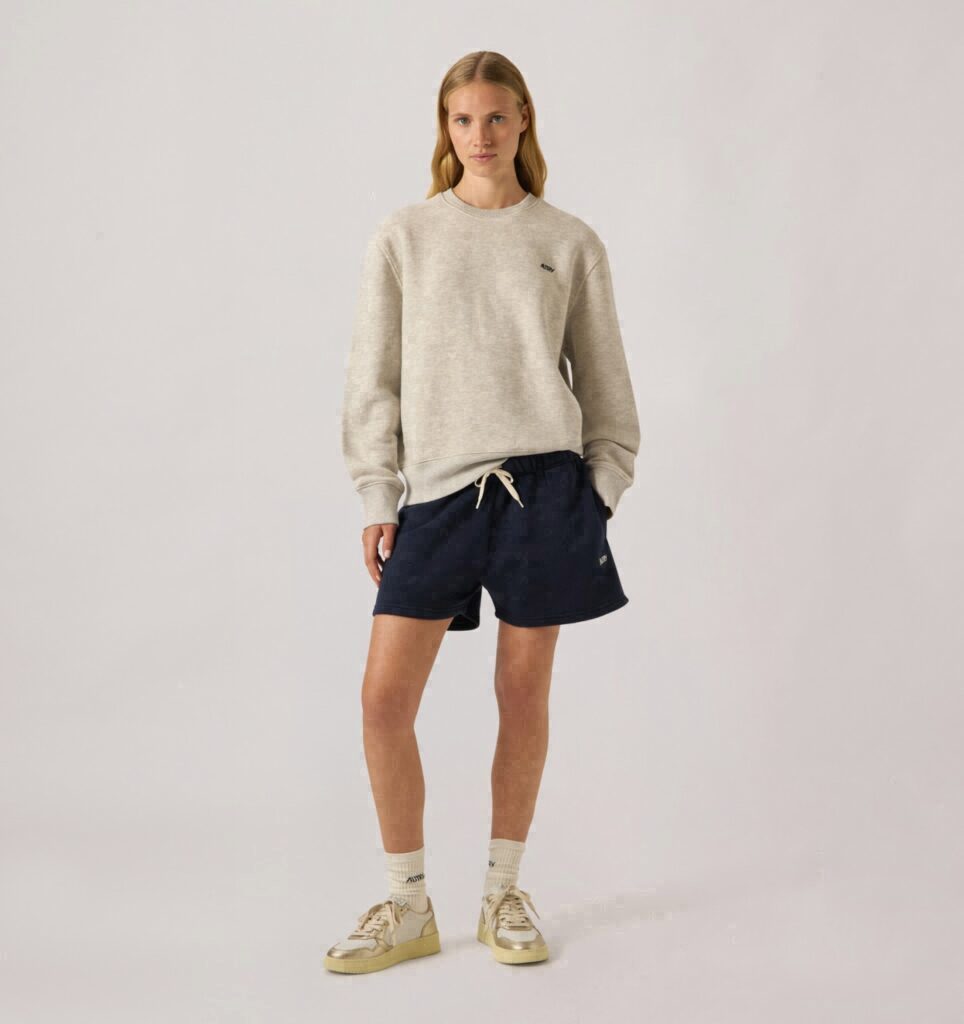 SHORTS EN COTON AVEC LOGO BRODÉ FEMME