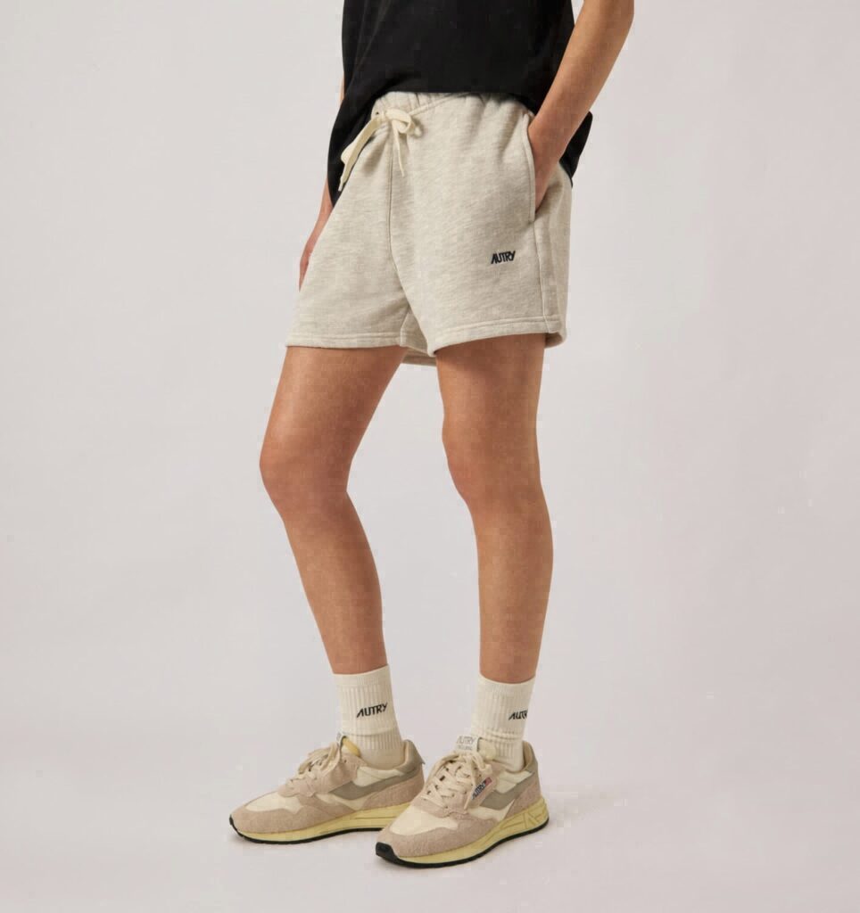 SHORTS EN COTON AVEC LOGO BRODÉ FEMME
