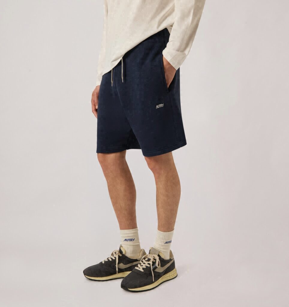 SHORTS EN COTON AVEC LOGO BRODÉ HOMME