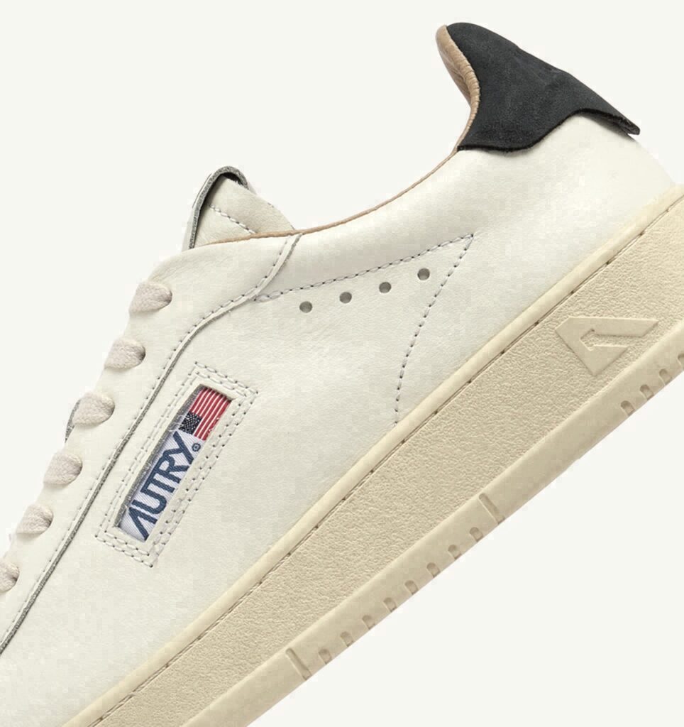 DALLAS LOW EN CUIR BLANC ET SPACE