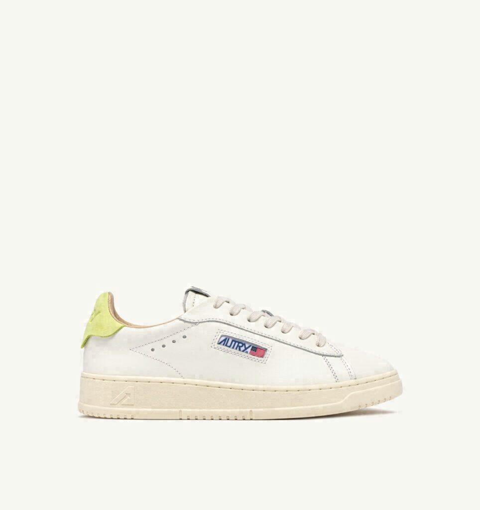 DALLAS LOW EN CUIR DAIQUIRI GREEN ET MARSHMALLOW