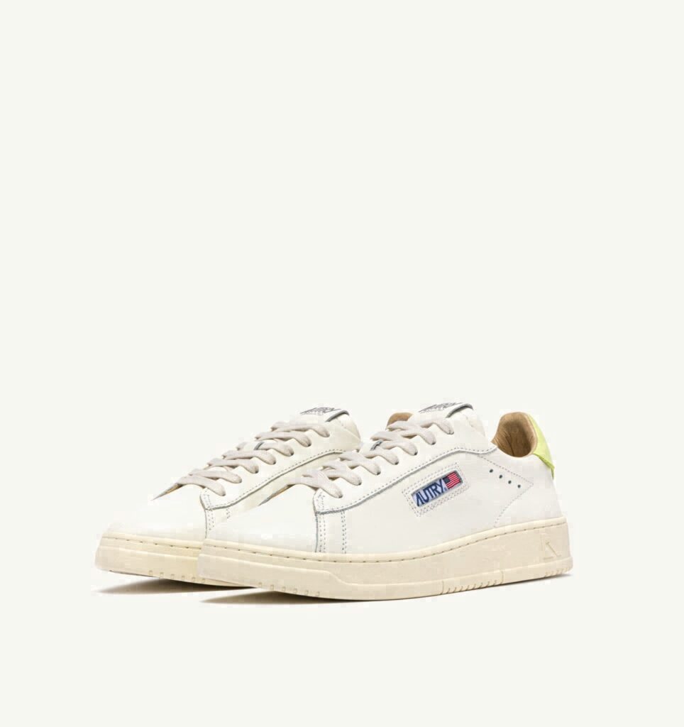 DALLAS LOW EN CUIR DAIQUIRI GREEN ET MARSHMALLOW