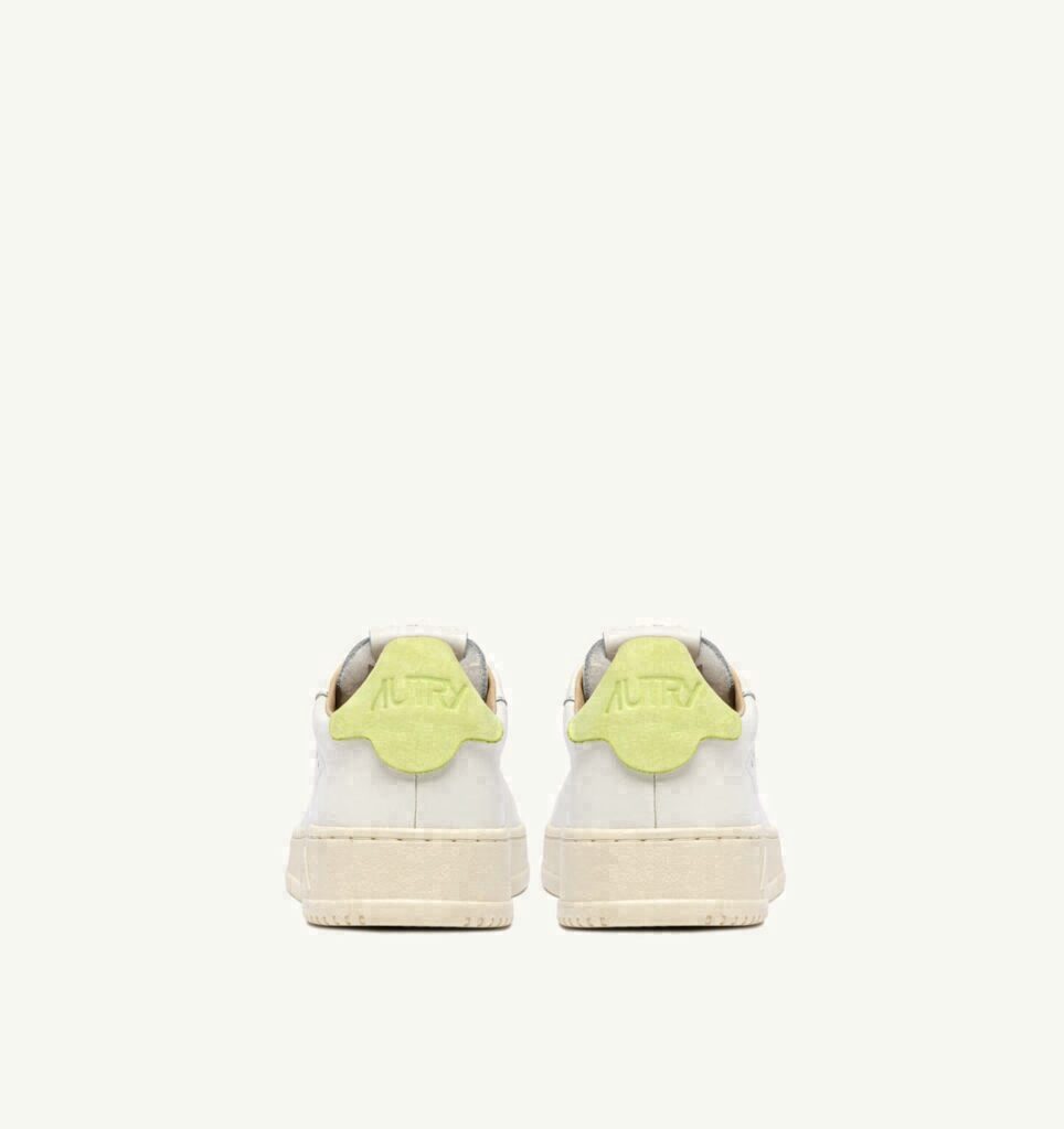 DALLAS LOW EN CUIR DAIQUIRI GREEN ET MARSHMALLOW