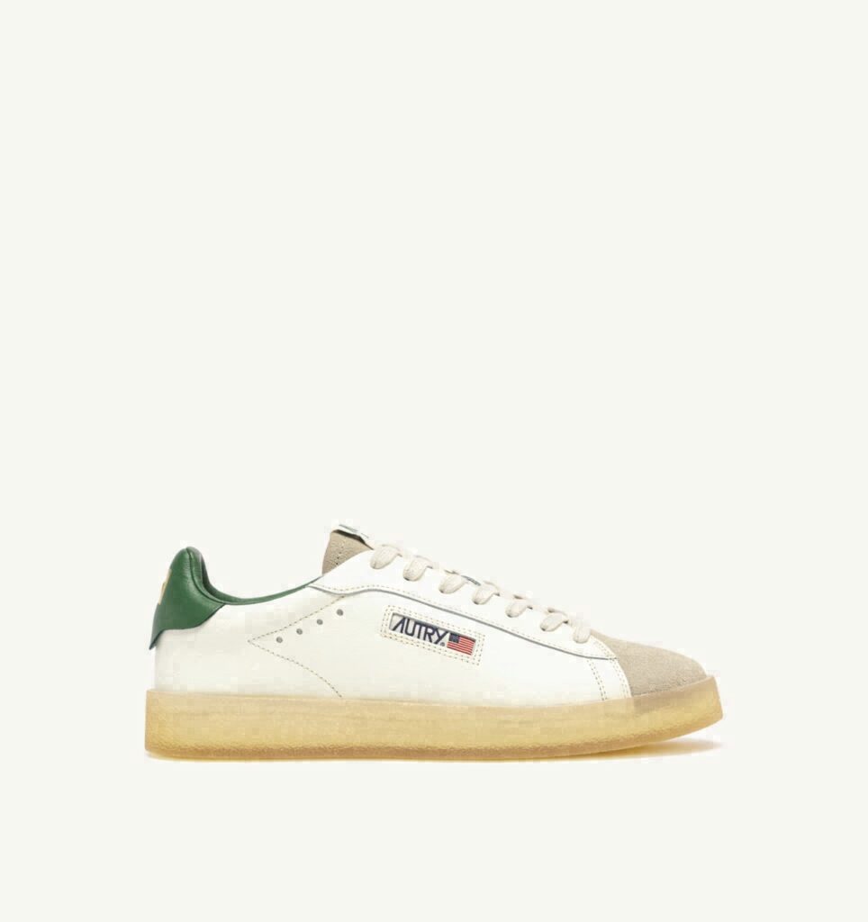 DALLAS LOW EN CUIR ET DAIM MARSHMALLOW COMFREY ET SAND