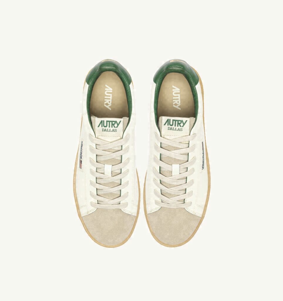 DALLAS LOW EN CUIR ET DAIM MARSHMALLOW COMFREY ET SAND