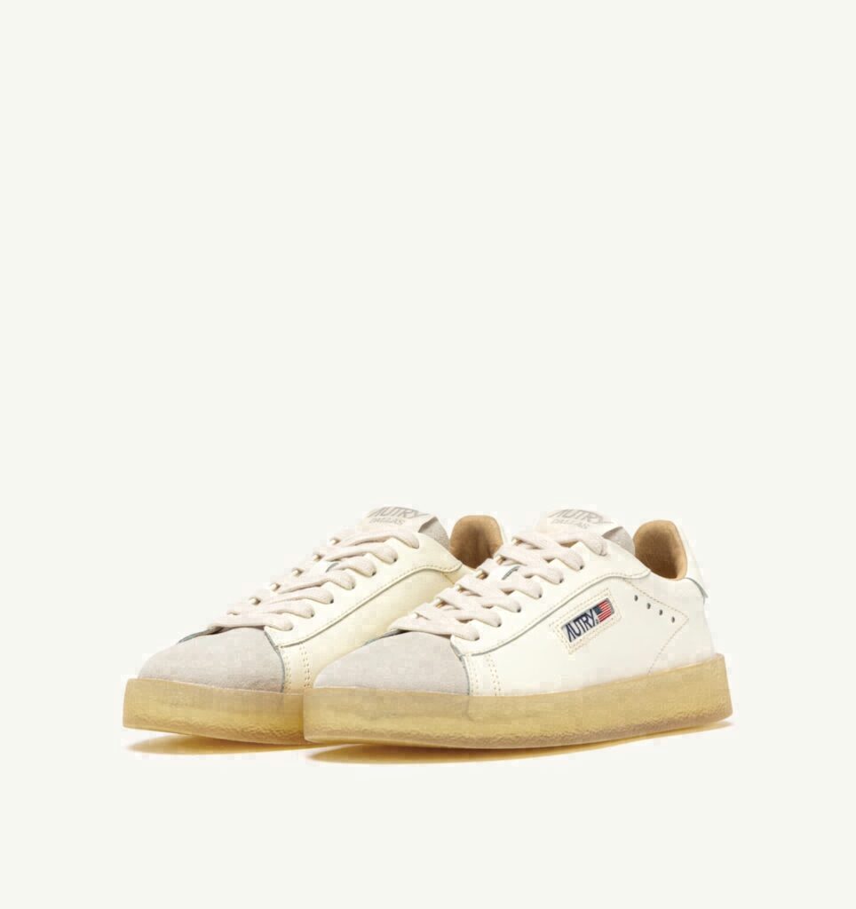 DALLAS LOW EN CUIR ET DAIM MARSHMALLOW ET CRÈME