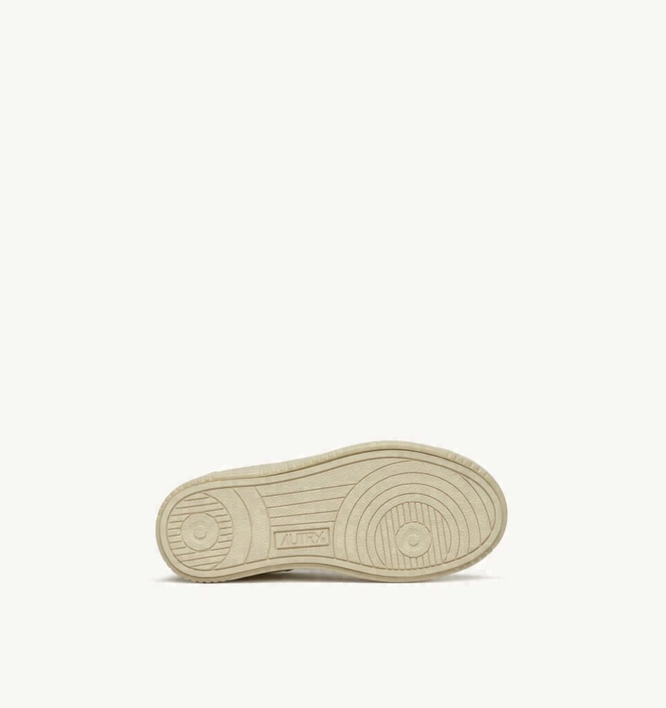 DALLAS KIDS LOW EN CUIR MARSHMALLOW ET BROWN SUGAR