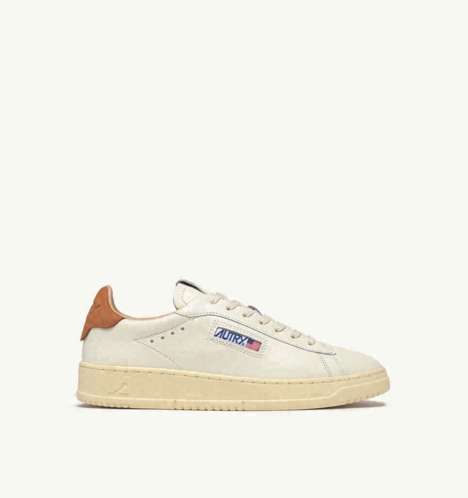 DALLAS LOW EN CUIR MARSHMALLOW ET BROWN SUGAR