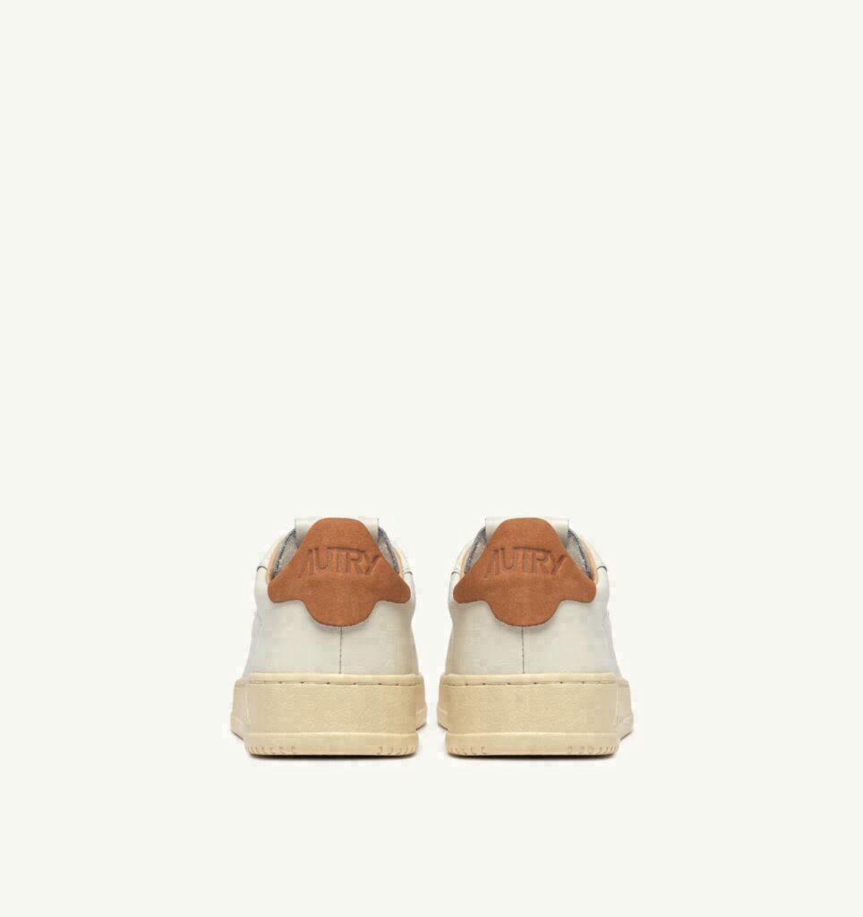 DALLAS LOW EN CUIR MARSHMALLOW ET BROWN SUGAR