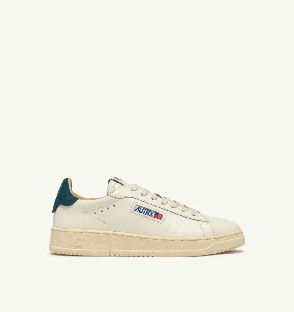 DALLAS LOW EN CUIR MARSHMALLOW ET DARK SEA
