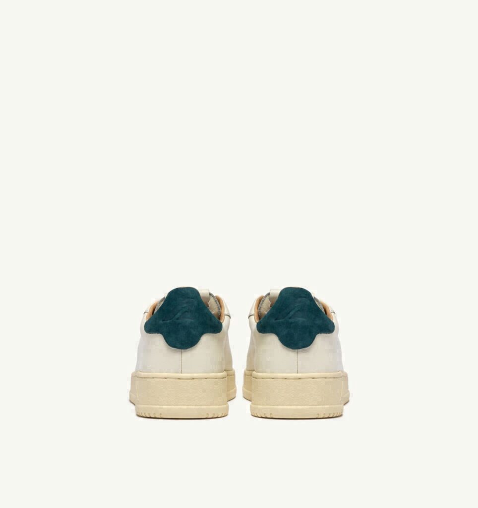 DALLAS LOW EN CUIR MARSHMALLOW ET DARK SEA