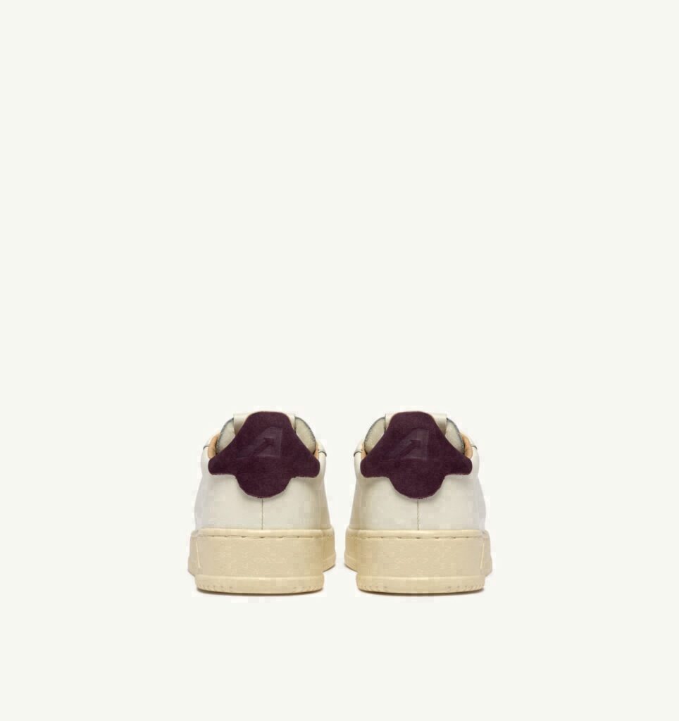 DALLAS LOW EN CUIR MARSHMALLOW ET FIG