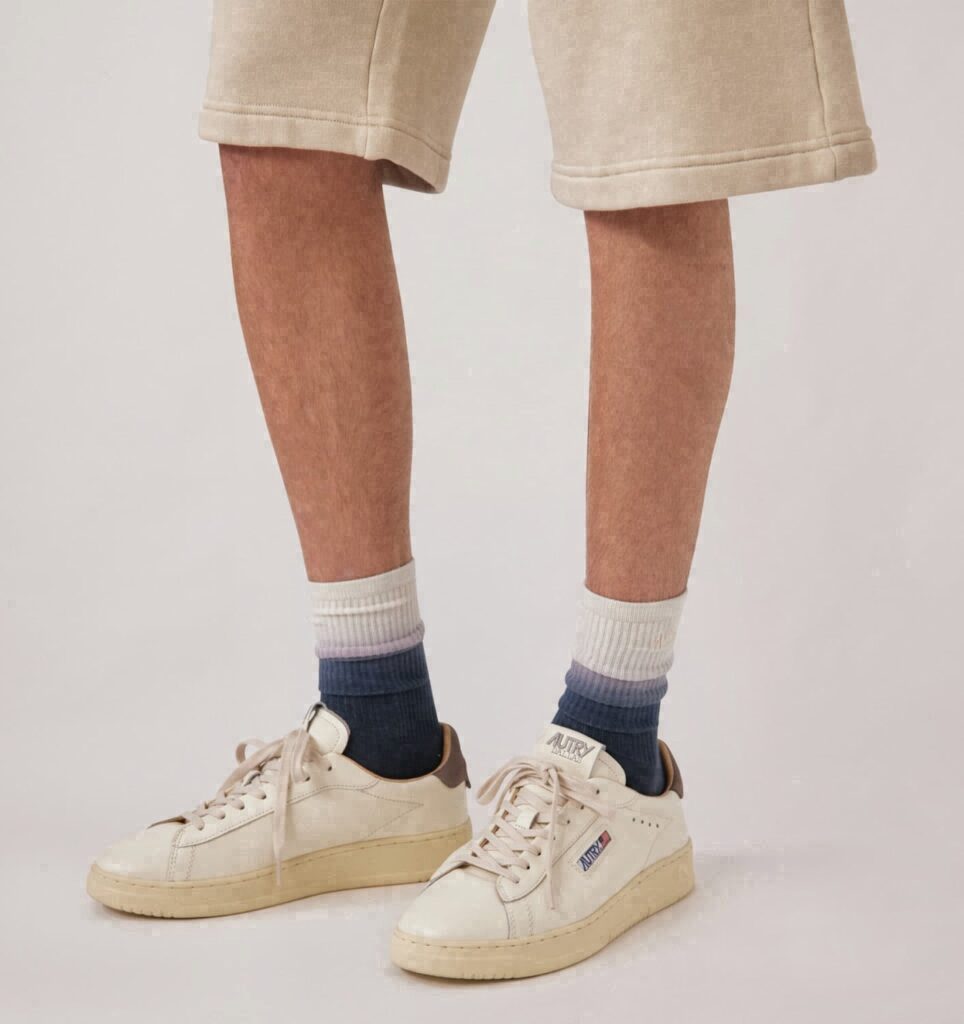 DALLAS LOW EN CUIR MARSHMALLOW ET MOREL