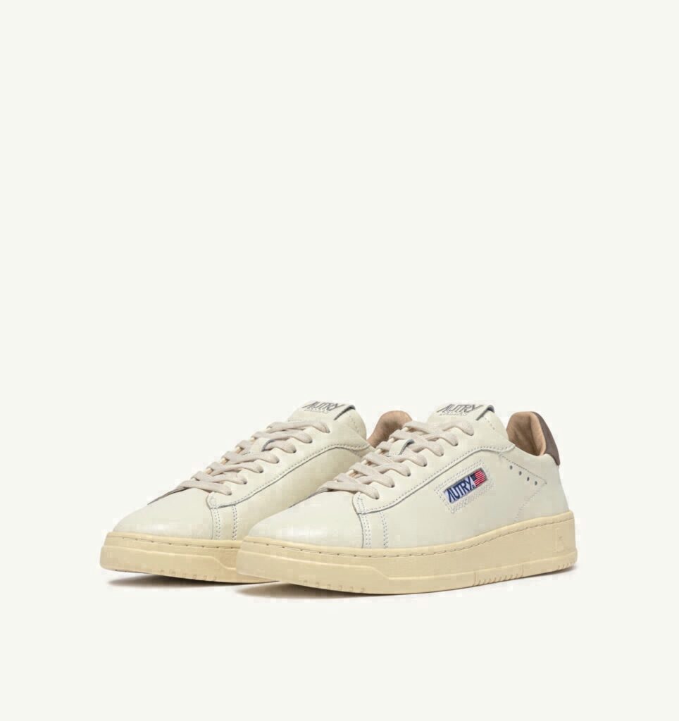 DALLAS LOW EN CUIR MARSHMALLOW ET MOREL