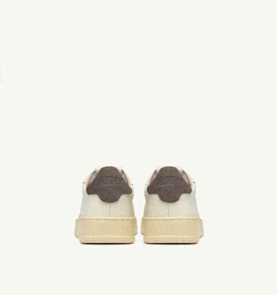 DALLAS LOW EN CUIR MARSHMALLOW ET MOREL