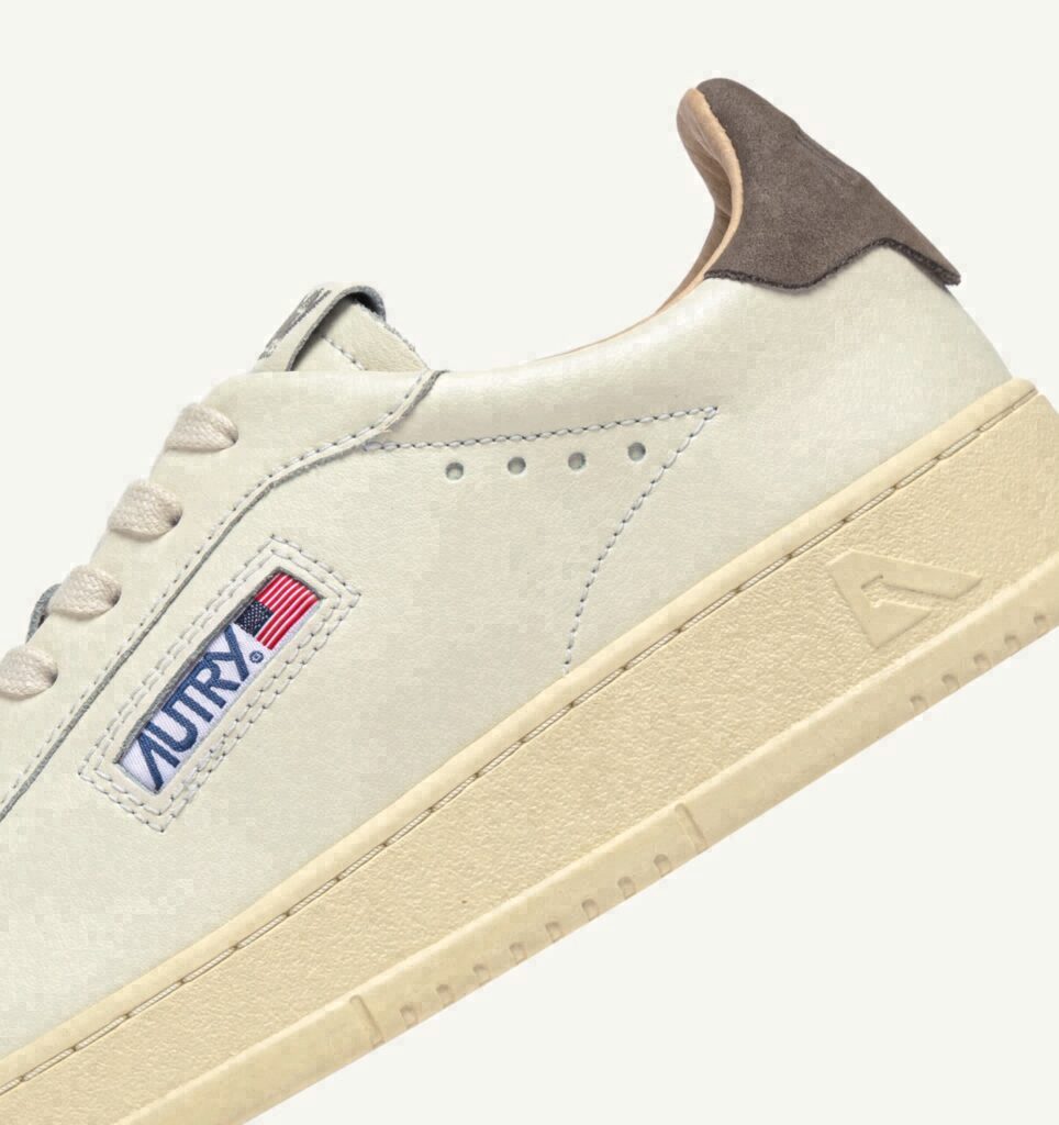 DALLAS LOW EN CUIR MARSHMALLOW ET MOREL