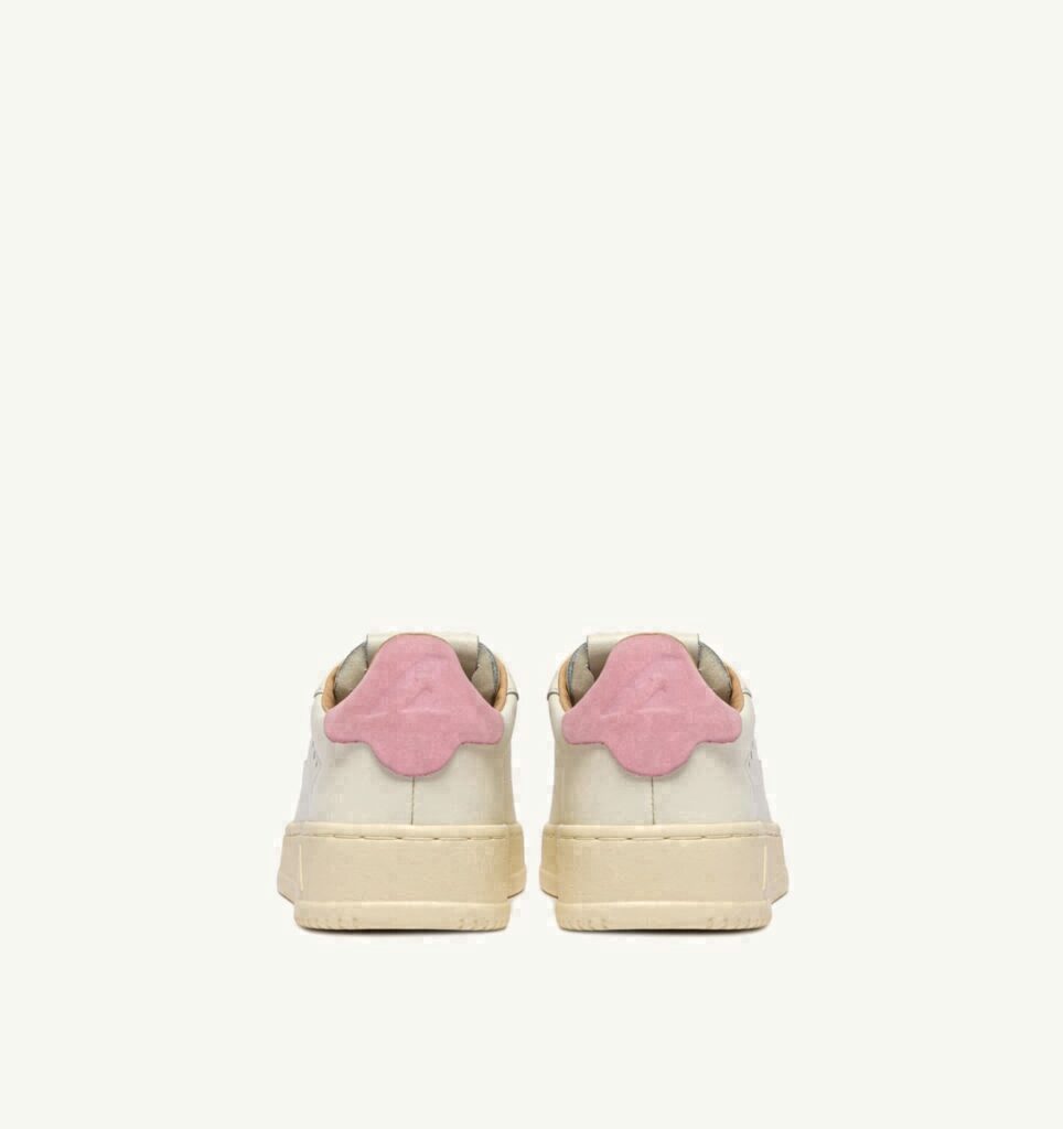 DALLAS LOW EN CUIR MARSHMALLOW ET PINK DOLPHIN