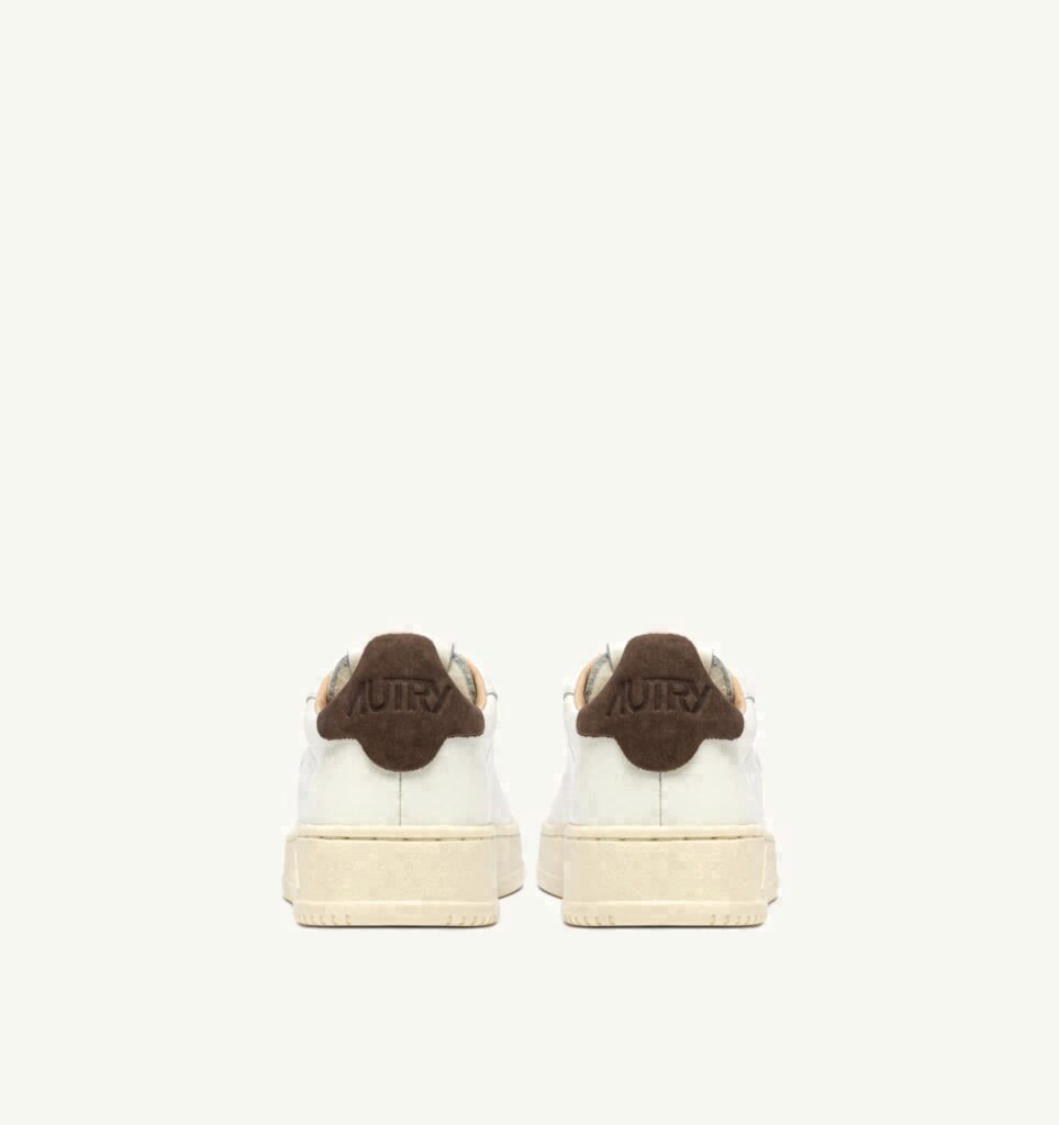 DALLAS LOW EN CUIR TEAK ET MARSHMALLOW