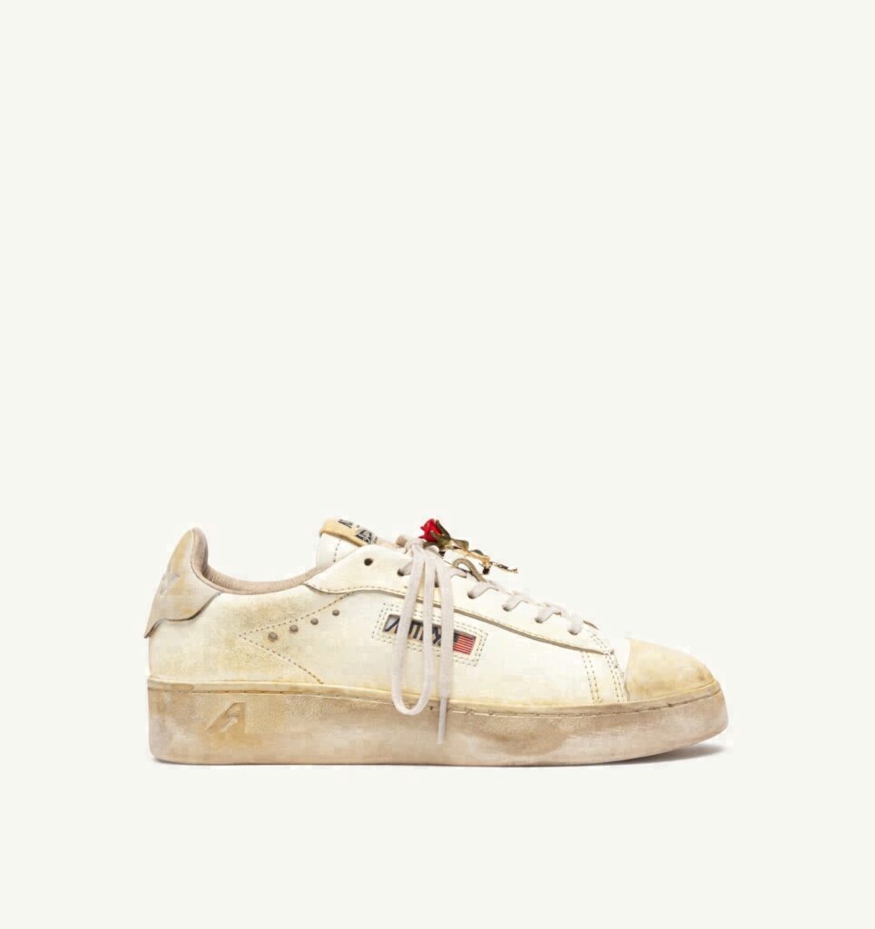 DALLAS LOW SUPER VINTAGE EN CUIR MARSHMALLOW AVEC CHARM