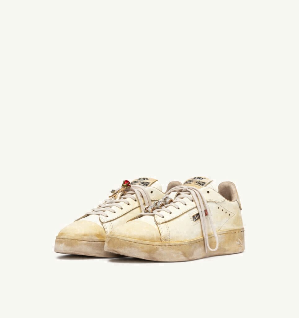 DALLAS LOW SUPER VINTAGE EN CUIR MARSHMALLOW AVEC CHARM