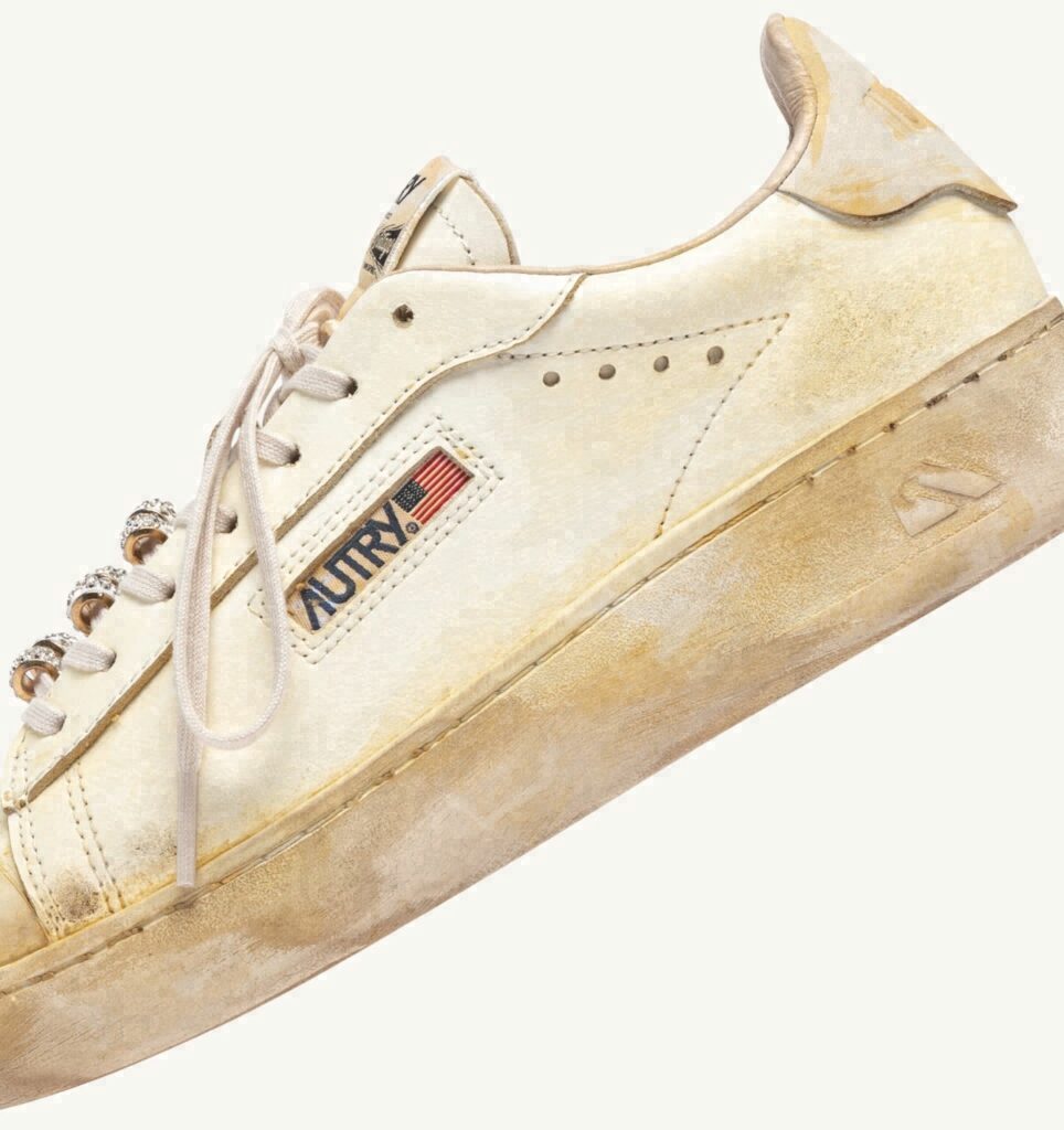 DALLAS LOW SUPER VINTAGE EN CUIR MARSHMALLOW AVEC CHARM
