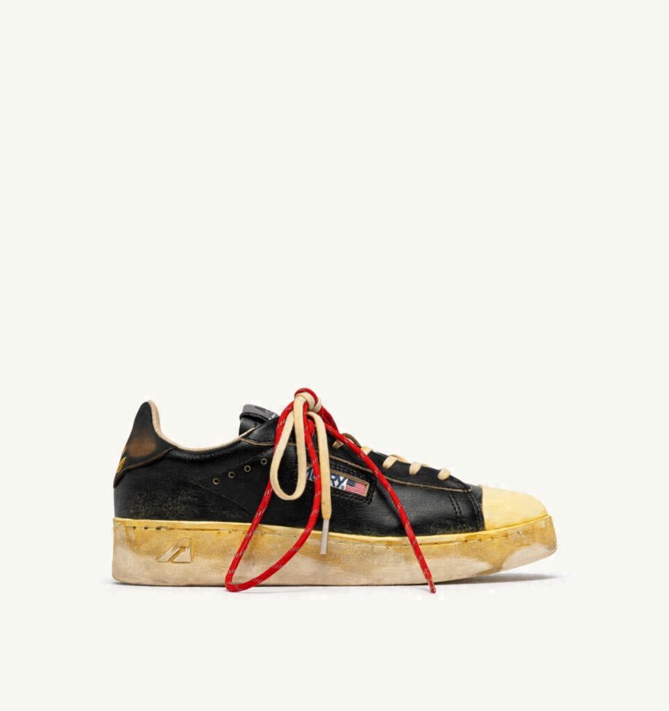 DALLAS LOW SUPER VINTAGE EN CUIR NOIR