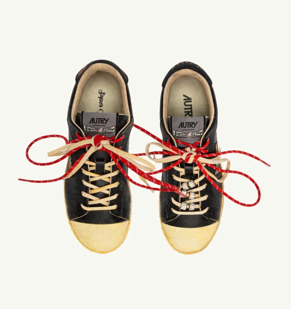 DALLAS LOW SUPER VINTAGE EN CUIR NOIR