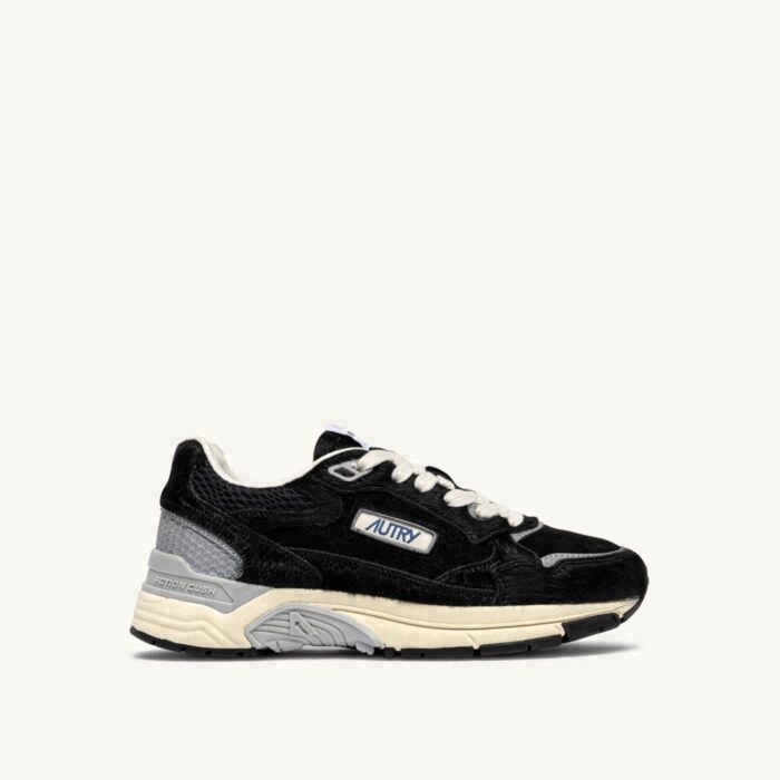 HYPERWAY IN BLACK PONY HAIR EFFECT AND SUEDE
